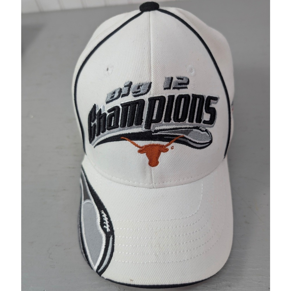 Top of the World Texas Longhorns 2005 Big 12 Champions Hat White Mens OSFA Cap